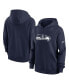 Women's College Navy Seattle Seahawks Club Fleece Pullover Hoodie