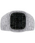 ფოტო #2 პროდუქტის Men's Black & White Diamond Ring (3/4 ct. t.w.) in Sterling Silver