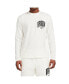 ფოტო #3 პროდუქტის Men's White Varsity Long Sleeve T-shirt