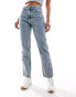 Dickies ellendale straight fit denim jeans in blue marble wash