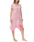 ფოტო #4 პროდუქტის Women's Printed Short Sleeve Sleepshirt