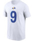 Фото #3 товара Men's Matthew Stafford White Los Angeles Rams Name and Number T-shirt