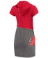 Фото #2 товара Women's Red and Pewter Tampa Bay Buccaneers Hooded Mini Dress