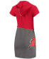 ფოტო #2 პროდუქტის Women's Red and Pewter Tampa Bay Buccaneers Hooded Mini Dress