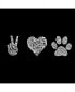 Фото #3 товара Футболка для малышей LA Pop Art Словоискусство с длинным рукавом - Мир Любовь Собаки