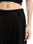 Only pleat front tailored trousers in black