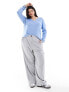 Only Curve v neck jumper in blue