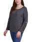 ფოტო #3 პროდუქტის Petite Long Sleeve Knit Top