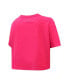 ფოტო #4 პროდუქტის Women's Pink New York Yankees Triple Pink Boxy Cropped T-Shirt