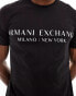 Armani Exchange linear logo t-shirt in black