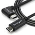 StarTech.com Right-Angle USB-C Cable - M/M - 1 m (3 ft.) - USB 2.0 - 1 m - USB C - USB C - USB 2.0 - 480 Mbit/s - Black