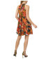 ფოტო #2 პროდუქტის Women's Tropical Tie-Back Halter Tiered Mini Dress