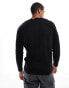 ASOS DESIGN midweight knitted jumper in black