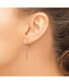 ფოტო #2 პროდუქტის Stainless Steel Polished Rose plated Heart Bar Dangle Earrings