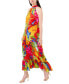 Women's Printed Halter Maxi Dress