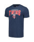 ფოტო #4 პროდუქტის Men's Charcoal, Navy Minnesota Twins Meter T-shirt and Pants Sleep Set