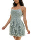 Фото #3 товара Juniors' Sequined Lace Ruffled Petal Dress