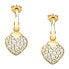Romantic gold-plated earrings 2 in 1 Hearts Istanti SAVZ15