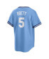 Фото #2 товара Men's George Brett Light Blue Kansas City Royals Road Cooperstown Collection Player Jersey