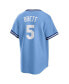 Men's George Brett Light Blue Kansas City Royals Road Cooperstown Collection Player Jersey