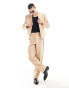 Фото #2 товара ASOS DESIGN straight safari suit trouser in gold