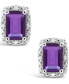 ფოტო #12 პროდუქტის Gemstone and Diamond Accent Stud Earrings in Sterling Silver