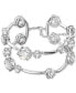 Crystal Double-Row Bangle Bracelet