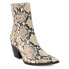 Matisse Caty Snake Pointed Toe Zippered Womens Beige, Black Dress Boots CATY-81 5.5 - фото #2