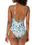 Фото #2 товара La Blanca 293791 Women's Draped High Neck One Piece Swimsuit Size 8