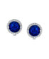 Classic 2CT Round CZ Cubic Zirconia Solitaire Halo Clip On Stud Earrings For Women Non Pierced 7MM