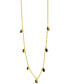 Фото #3 товара Macy's onyx Baguette Dangle 18" Collar Necklace in 14k Gold-Plated Sterling Silver