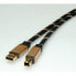 Фото #4 товара ROLINE GOLD USB 2.0 Cable - A - B - M/M 4.5 m - 4.5 m - USB A - USB B - USB 2.0 - Male/Male - Black - Gold