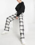 Vero Moda Tall check trousers in mono