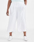 Фото #3 товара Plus Size Linen Drawstring Capri Pants, Created for Macy's