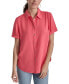 Фото #1 товара Women's Rolled-Sleeve Button-Up Shirt