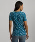 Фото #2 товара Women's Short-Sleeve Floral Crewneck Tee