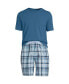 Фото #1 товара Men's Knit Jersey Pajama Shorts Sleep Set