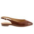 Фото #1 товара Trotters Halsey T2123-215 Womens Brown Leather Slingback Flats Shoes 5.5