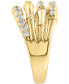 Фото #3 товара EFFY® Diamond Multirow Openwork Statement Ring (3/8 ct. t.w.) in 14k Gold