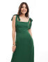 Фото #4 товара Maids to Measure Bridesmaid tie shoulder maxi dress in emerald