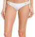 L*Space 238122 Womens Mesh Cosmo Cheeky Bikini Bottom Swimwear White Size Small