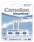 Фото #1 товара Camelion NH-AA2300ARBP2 - Rechargeable battery - Nickel-Metal Hydride (NiMH) - 1.2 V - 2 pc(s) - 2300 mAh - Silver