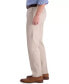 Фото #2 товара Haggar Men Iron Free Premium Khaki Straight Fit Pant Flat Front Sand 36Wx32L