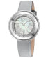 ფოტო #1 პროდუქტის Women's Gandria Silver-Tone Leather Watch 36mm