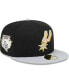 Фото #1 товара Men's Black, Gray San Antonio Spurs Gameday Gold Pop Stars 59FIFTY Fitted Hat