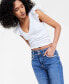 ფოტო #7 პროდუქტის Women's Rhinestone Trimmed Skinny Ankle Jeans