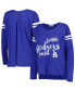 Women's Royal Los Angeles Dodgers Free Agent Long Sleeve T-shirt Синий, M - фото #1