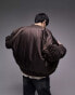 Фото #4 товара Topman reversible MA1 bomber jacket in brown