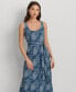Фото #4 товара Платье безрукавное Ralph Lauren женское с поясом и цветочным узором
