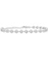 Фото #1 товара Diamond Bezel Tennis Bracelet (1/2 ct. t.w.) in Sterling Silver or 14k Gold-Plated Sterling Silver, Created for Macy's